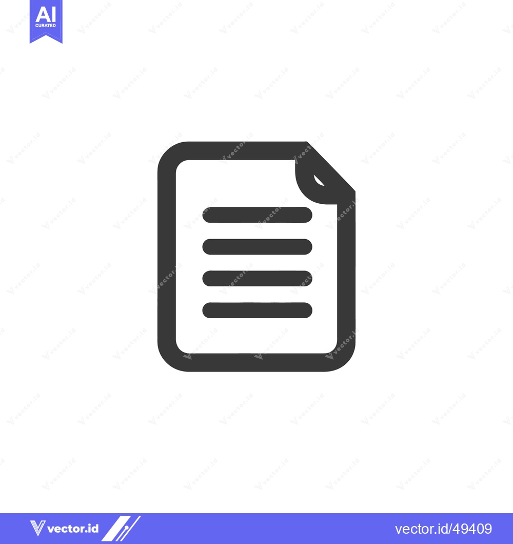 Premium Vector dari Minimalist Document Icon with Rounded Edges and Curled Corner Detail