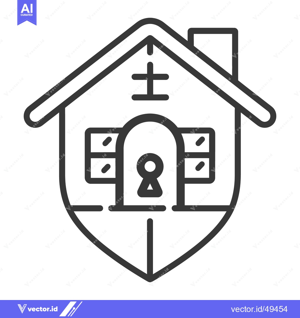 Premium Vector dari A simplistic black and white illustration of a house shaped icon