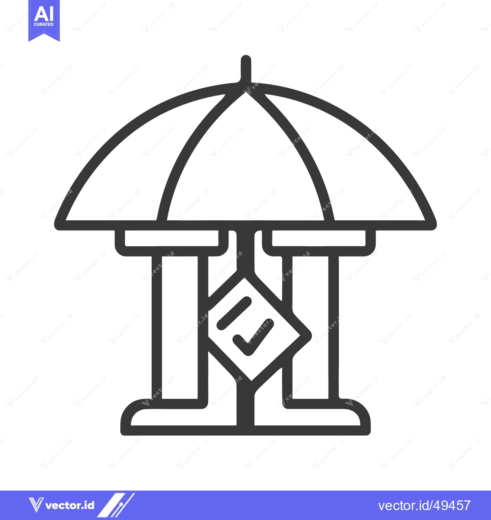 Premium Vector of A stylized icon illustrating concepts of insurance and protection visu