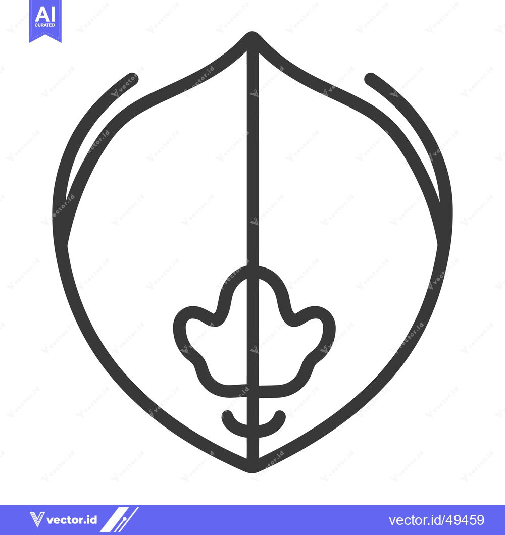 Premium Vector dari An abstract illustration of a plant featuring a central leafy motif