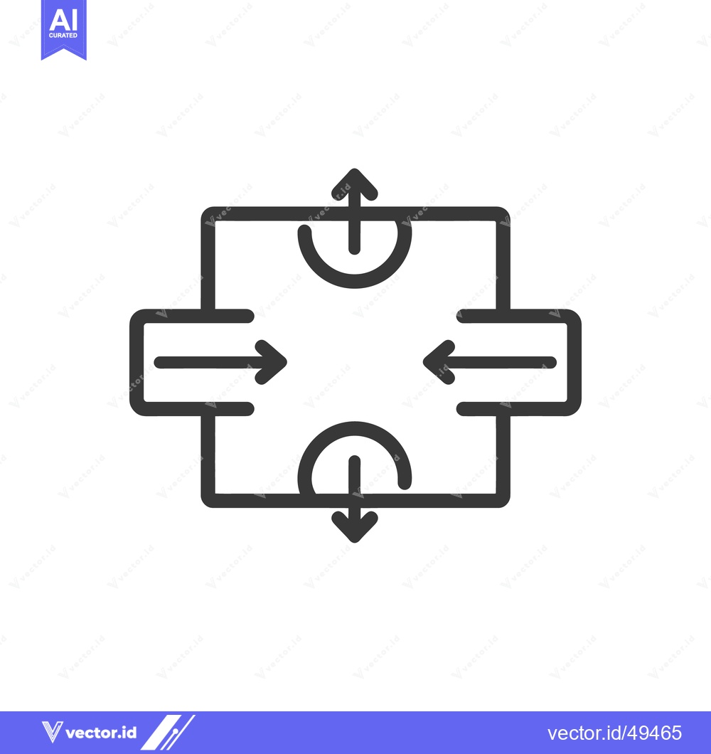 Premium Vector dari Square with Arrows: Expansion, Contraction, and Rotation Icon