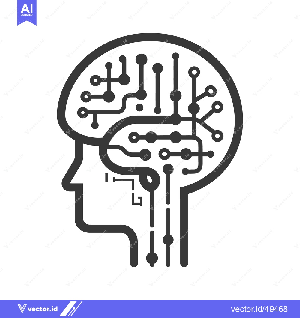 Premium Vector of A conceptual illustration depicting human head circuitry and neural ne