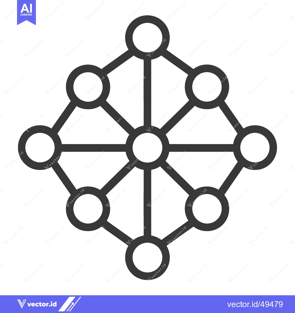 Premium Vector dari Interconnected Circles in a Square Grid Pattern