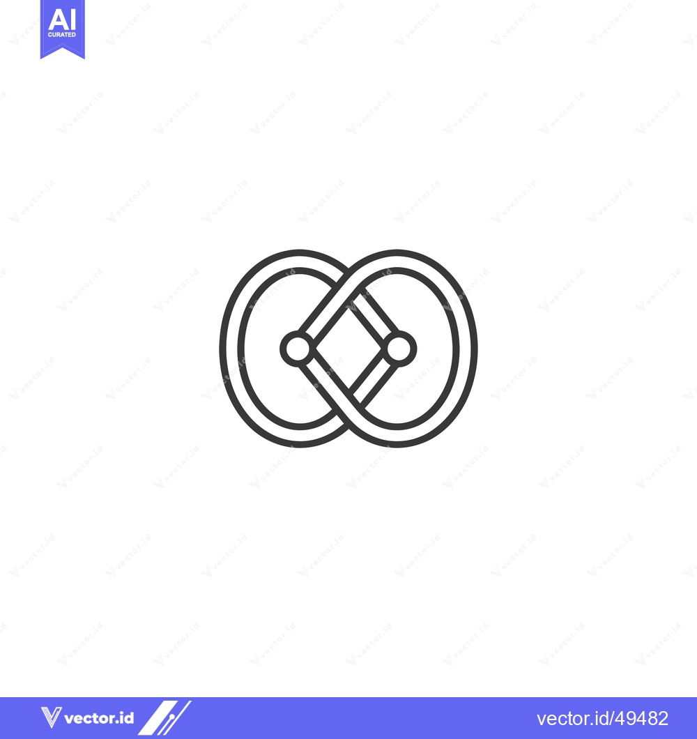Premium Vector dari Interconnected double infinity symbol with circles and dots