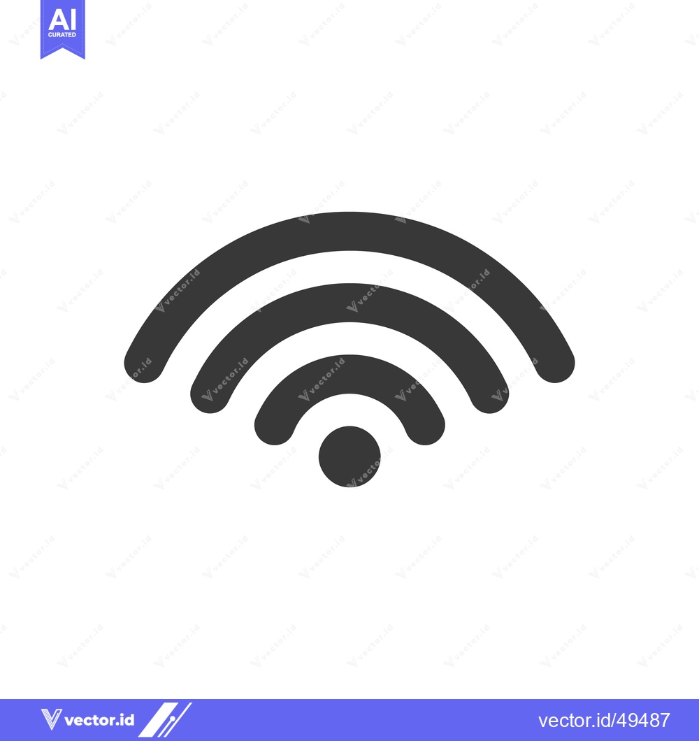Premium Vector dari A gray icon representing wireless connectivity on a white background