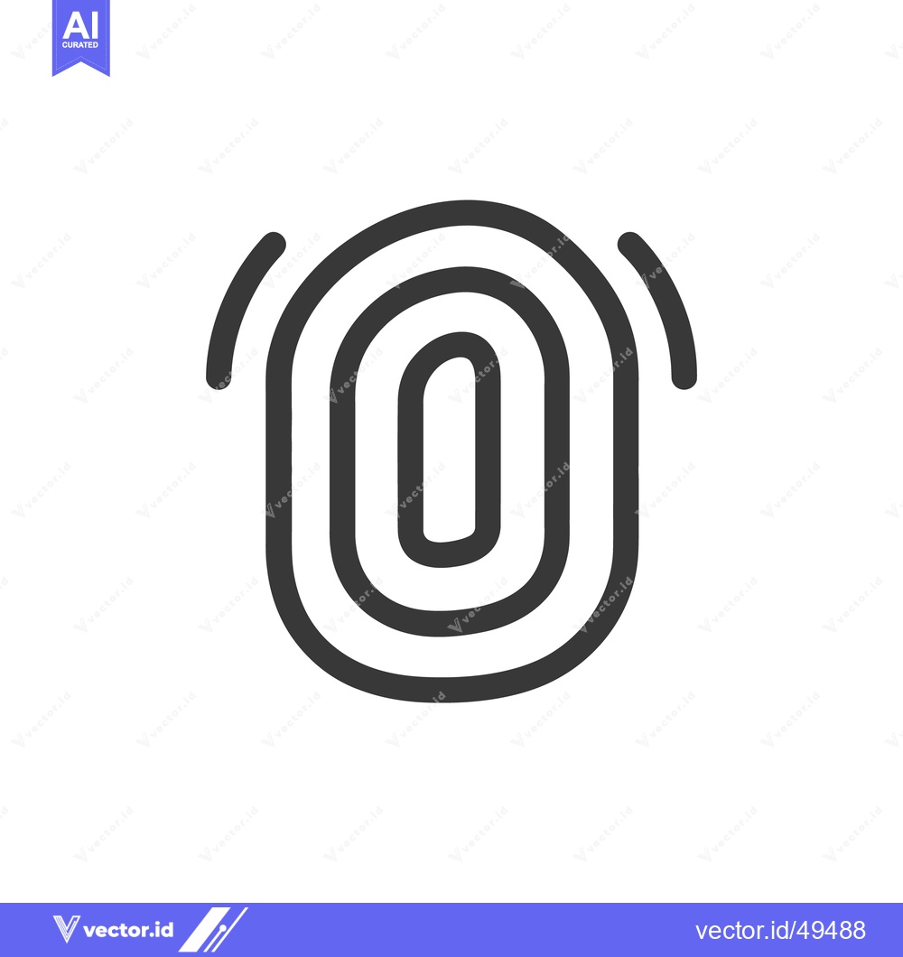 Premium Vector dari An illustration of a fingerprint with lines and curves showing identit