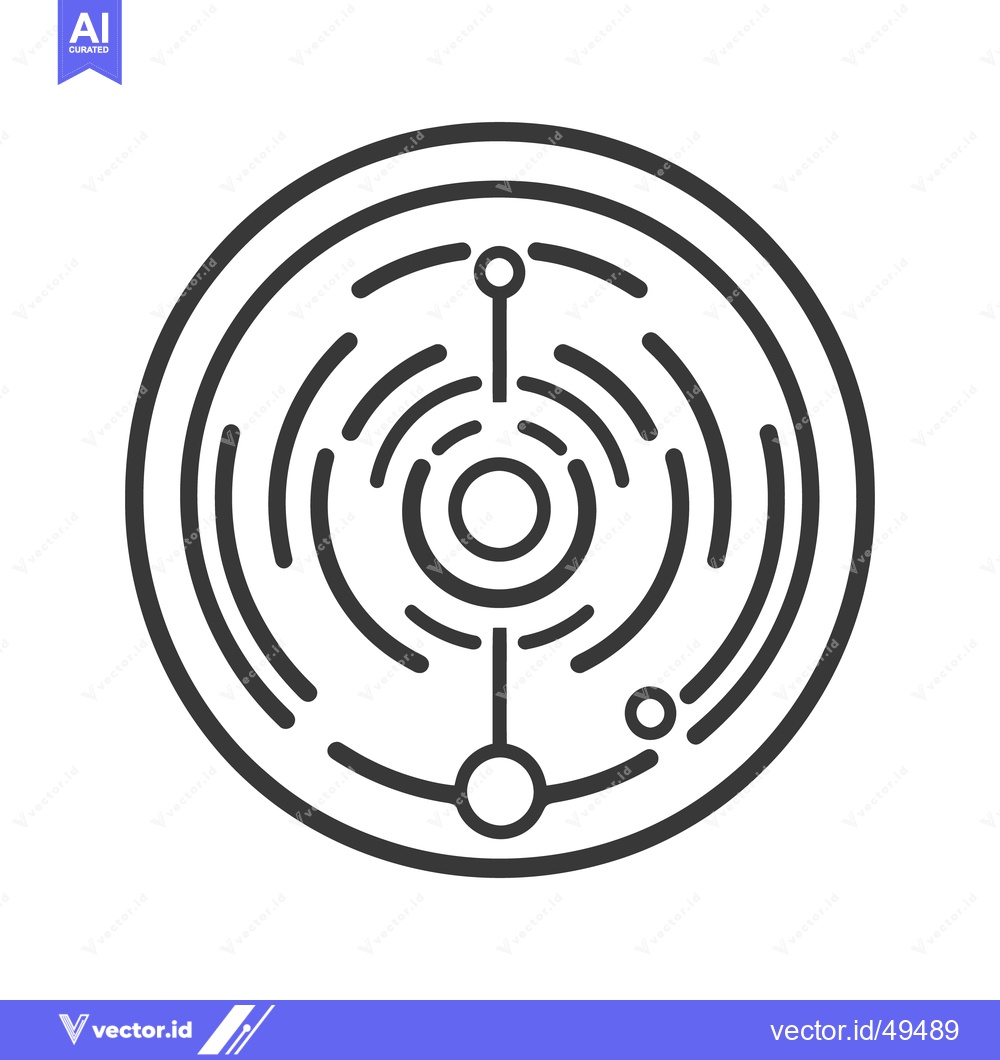 Premium Vector dari A circular stylized image with concentric circles and dots