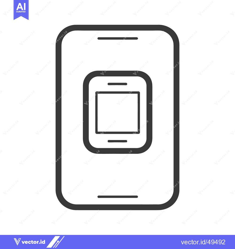 Premium Vector dari A modern mobile phone depicted with a smaller centered screen