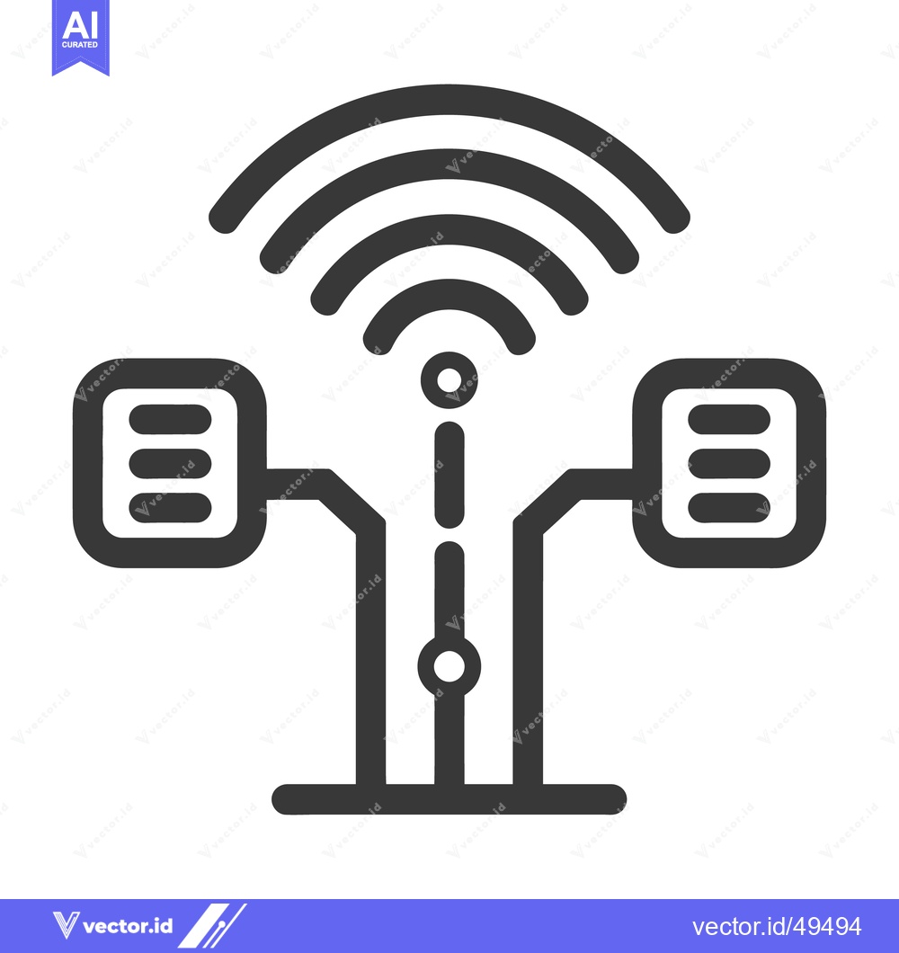 Premium Vector dari Digital data transfer between two electronic connected devices wireles