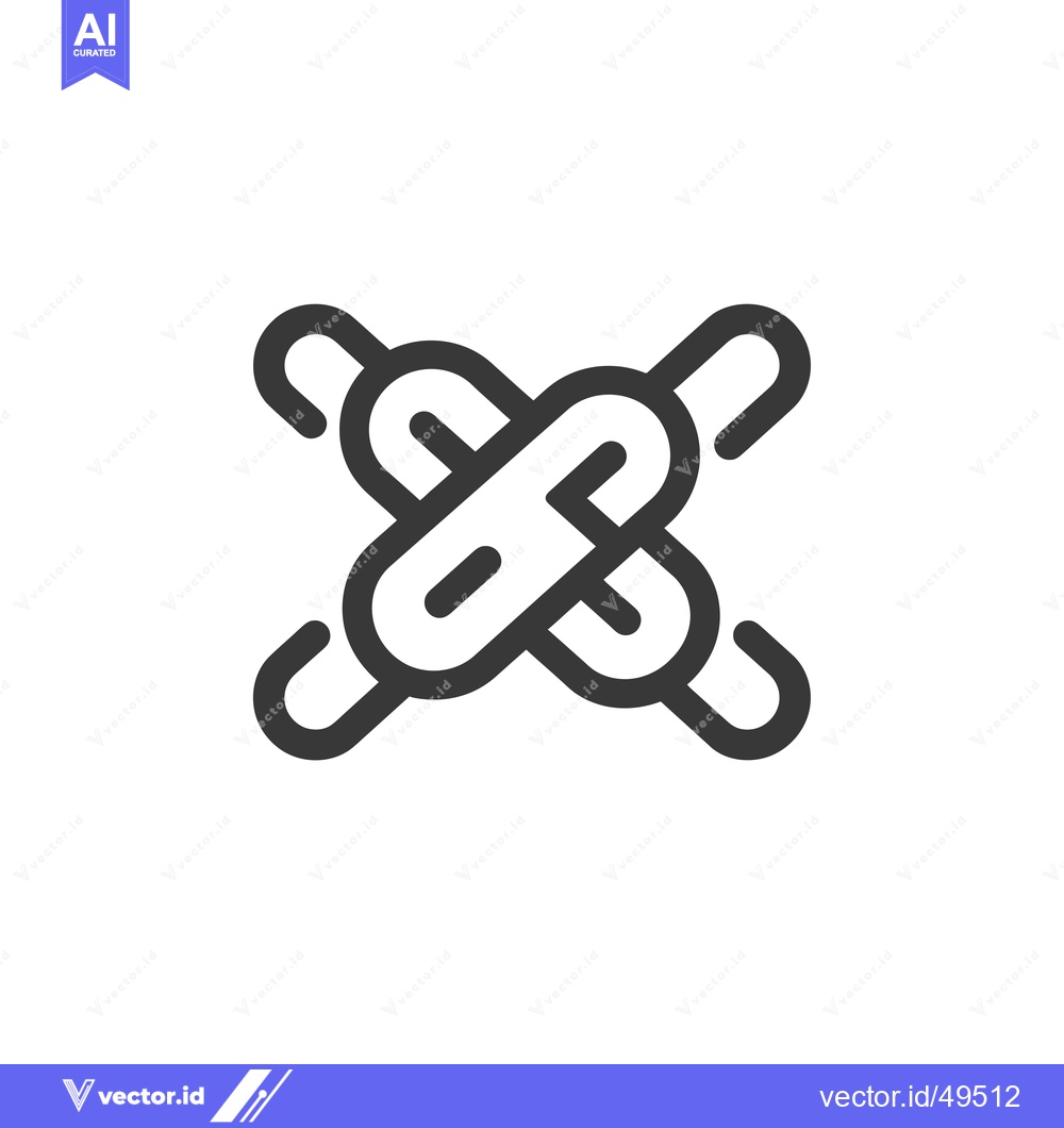 Premium Vector dari Interlocking Chain Links in a Cross Formation