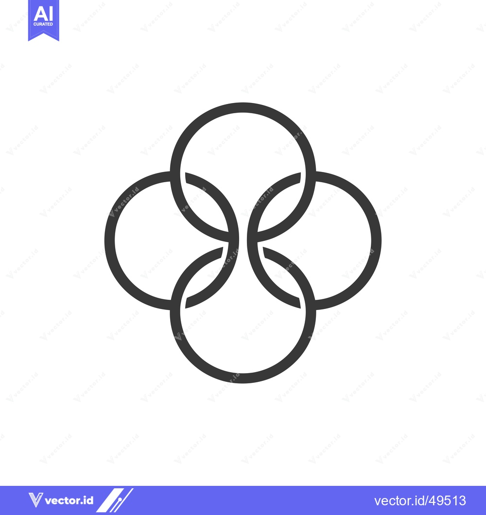 Premium Vector dari Interlocking Circles Abstract Design