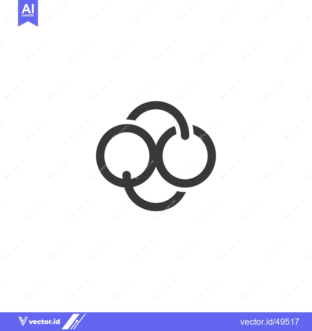 Premium Vector dari Interlocking circles forming an abstract shape