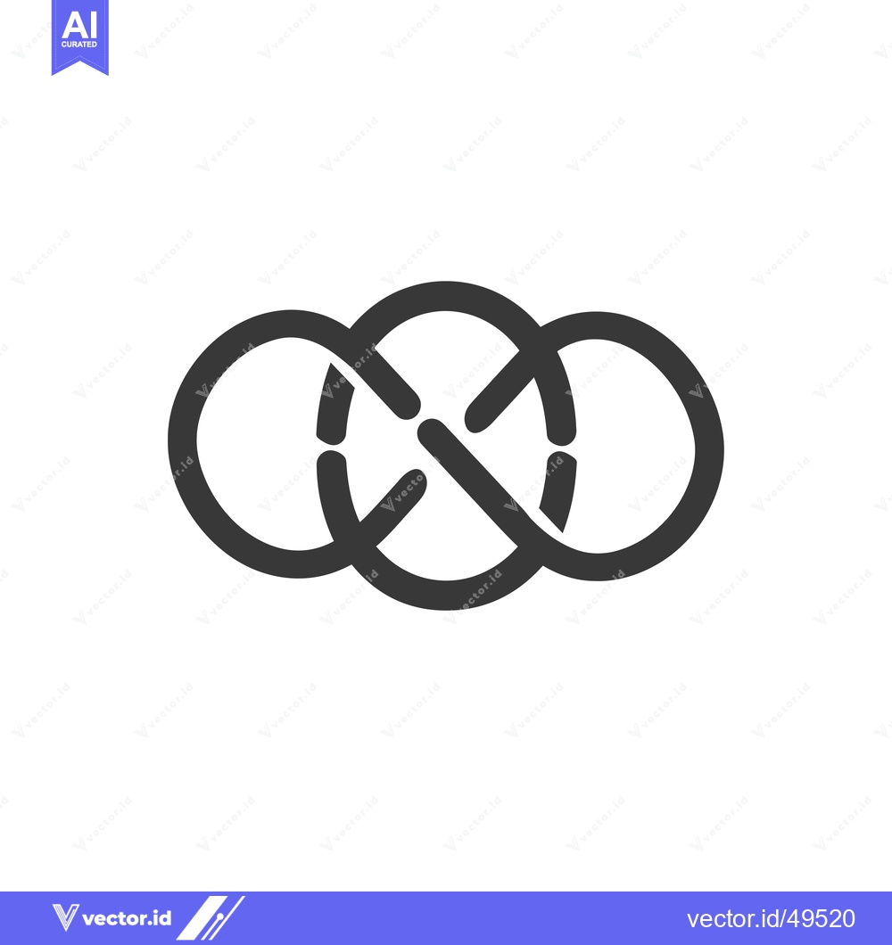Premium Vector of Interlocking Circles Forming a Symbol of Infinity
