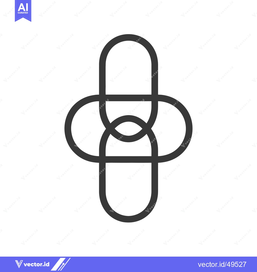 Premium Vector dari Interlocking Circular Shapes Forming a Cross