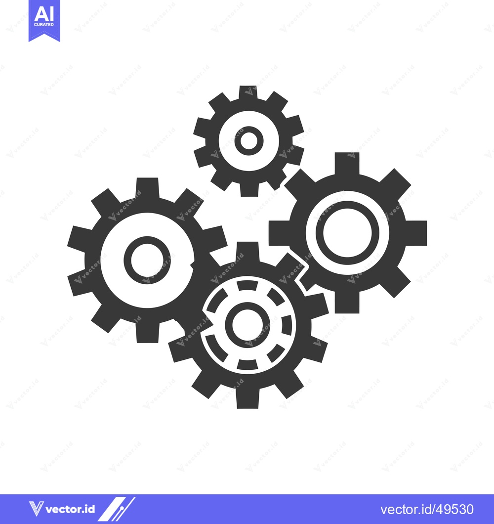 Premium Vector dari Interlocking Cog Wheels Illustration