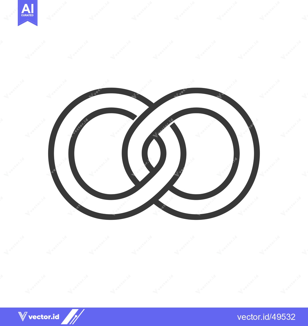 Premium Vector dari Interlocking Double Circle Infinity Symbol