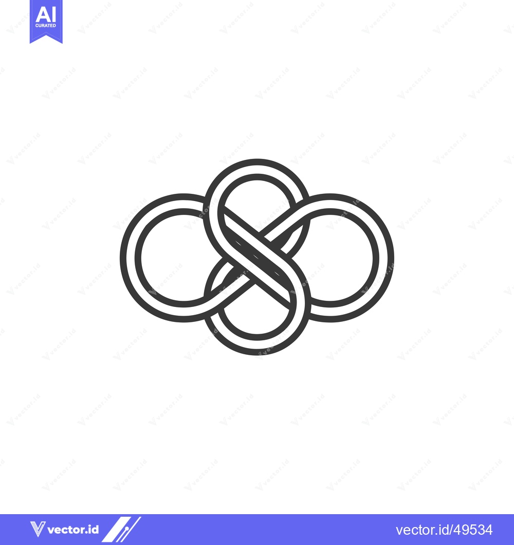 Premium Vector dari Interlocking Double Infinity Symbol