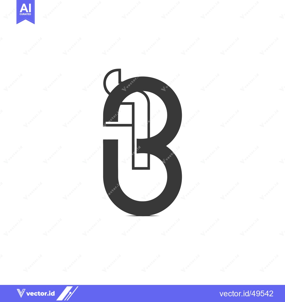 Premium Vector dari Interlocking Number One and Three Logo Design