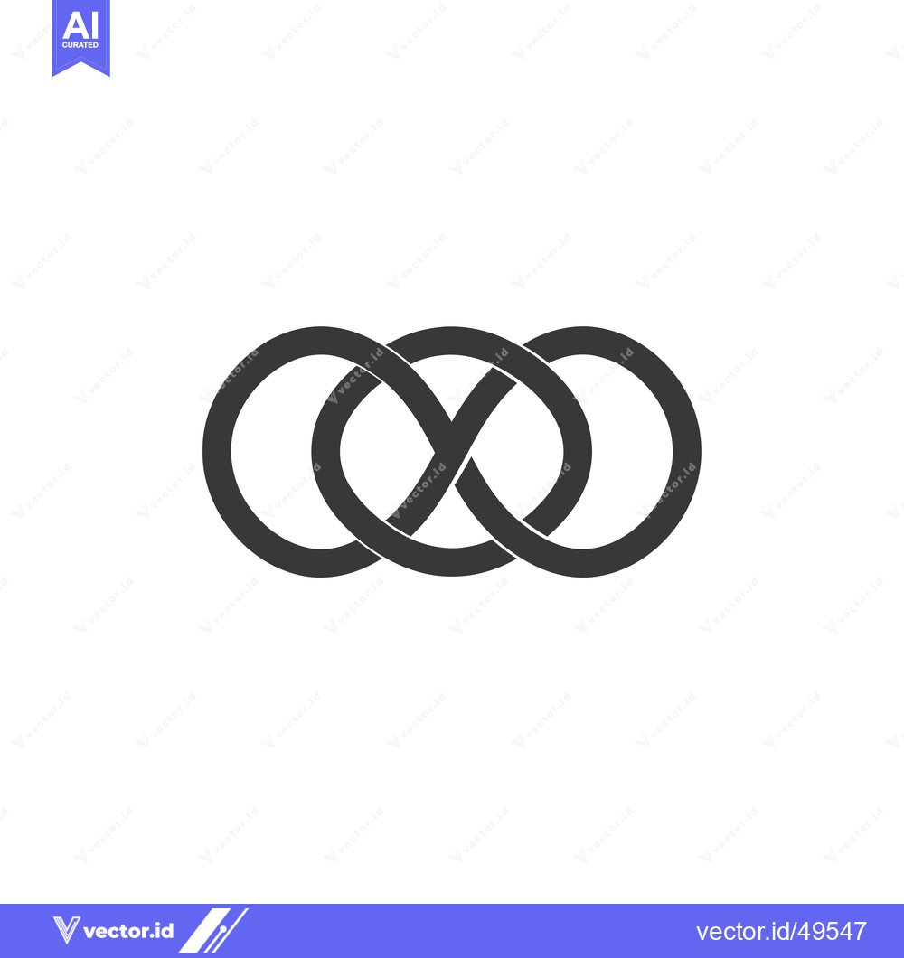 Premium Vector dari Interlocking Rings Symbol, Representing Unity, Interconnectedness, and