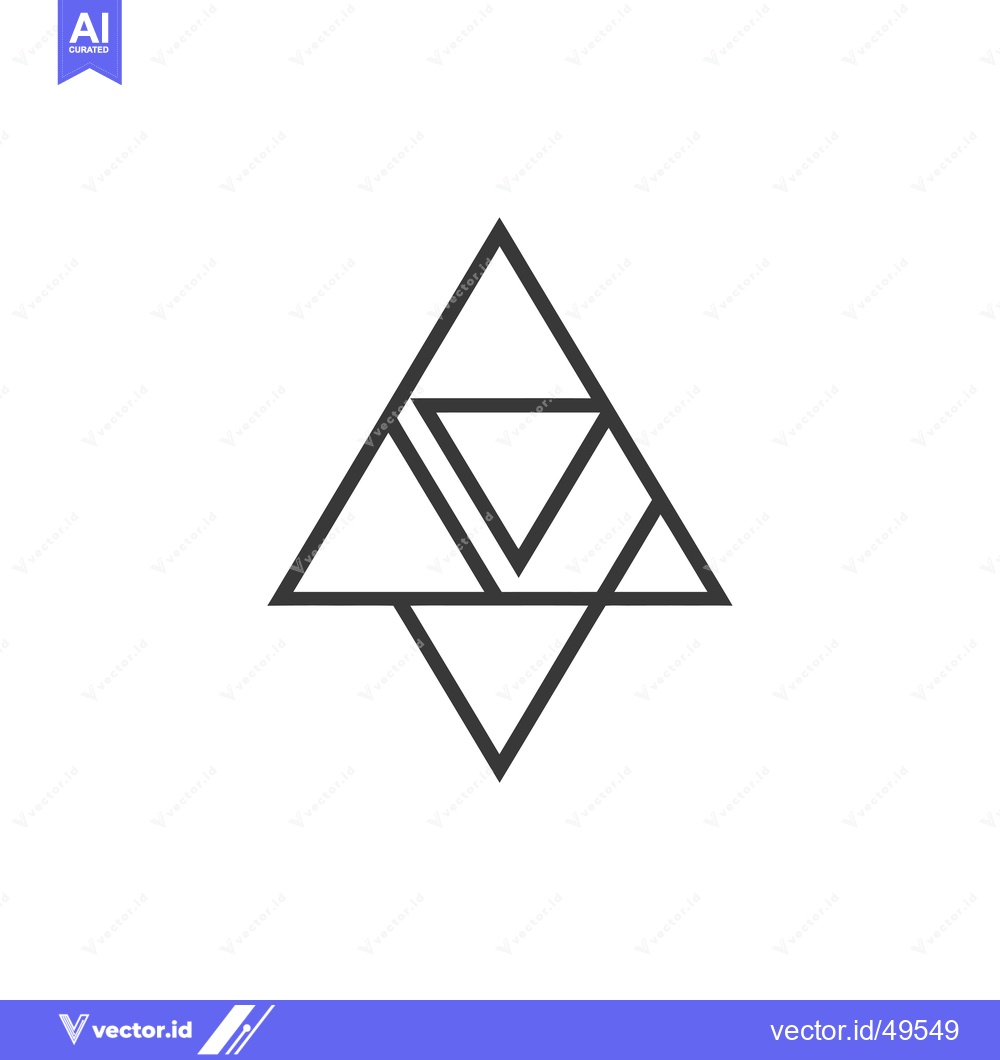 Premium Vector dari Interlocking Triangles Abstract Design