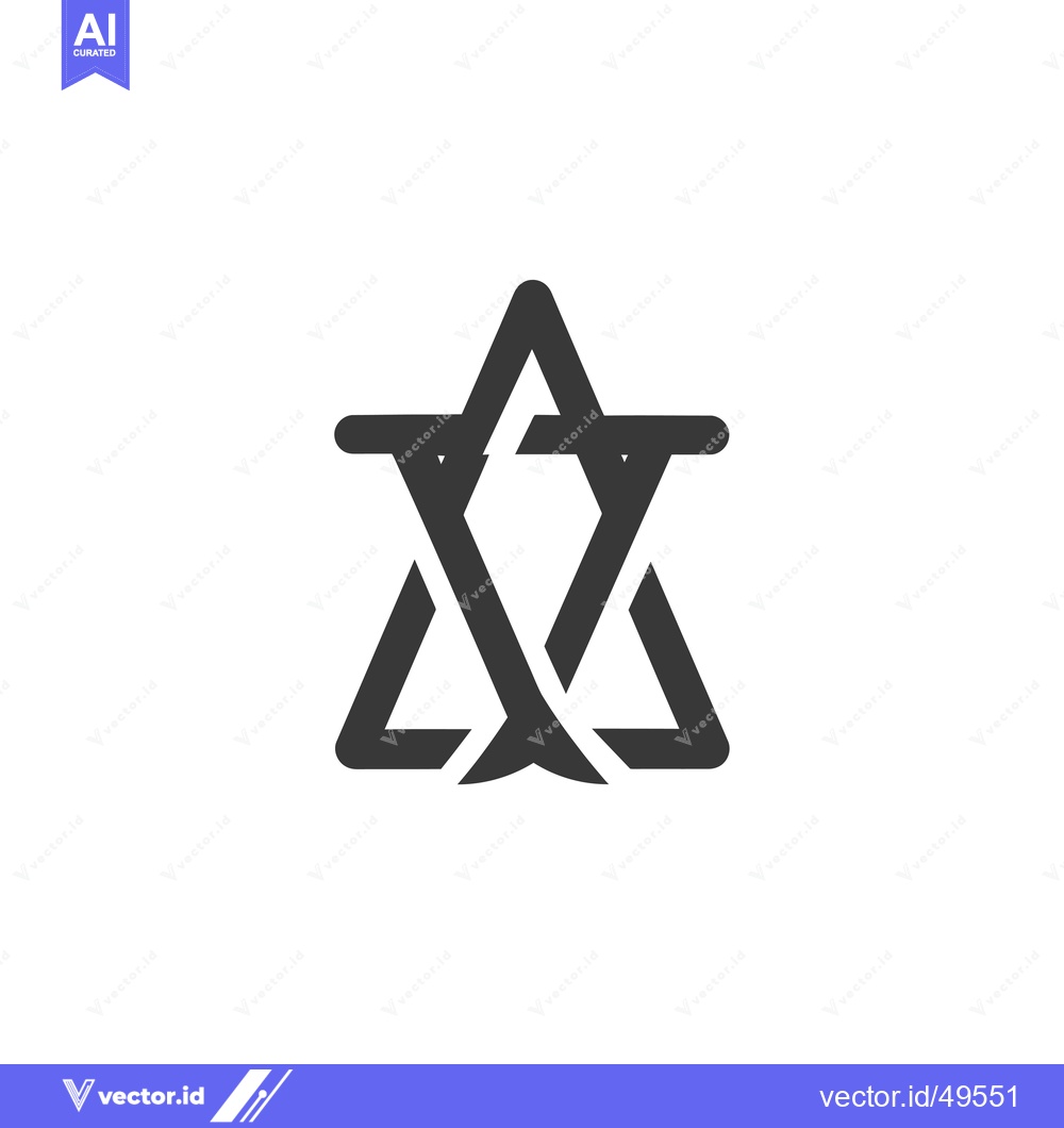 Premium Vector dari Interlocking Triangles Forming a Star Shape