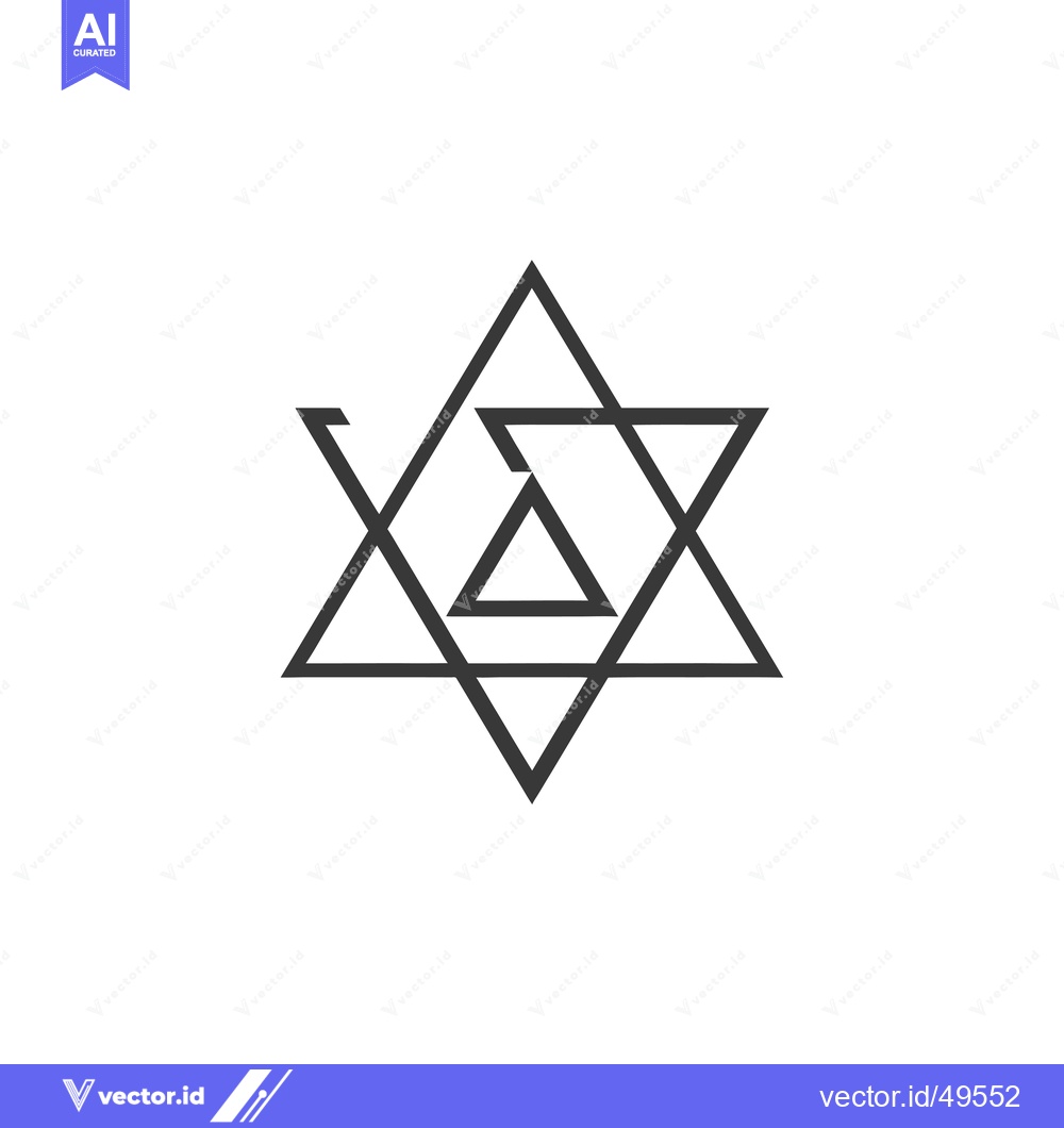 Premium Vector dari Interlocking Triangles Forming a Star Shape