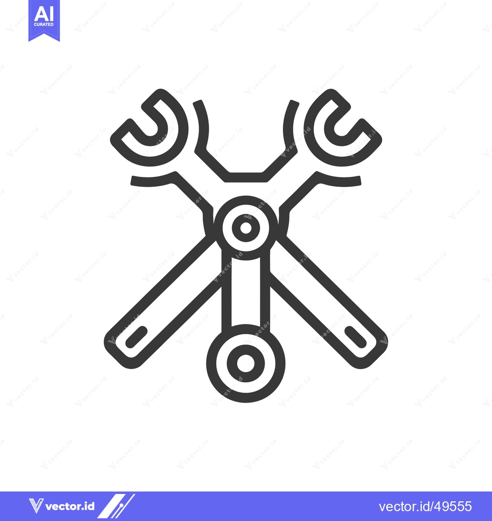Premium Vector dari Interlocking Wrenches Forming a Hexagon Shape