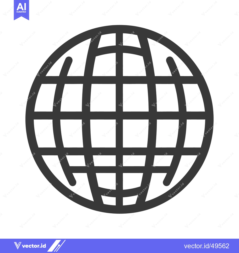 Premium Vector dari A simple graphic depiction of a globe outline with lines