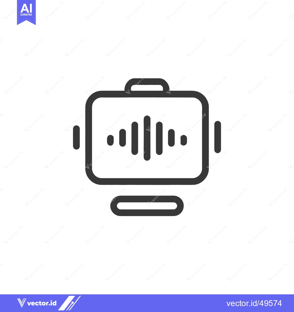 Premium Vector dari Minimalist Smartwatch Icon with Soundwave Display, Modern Design