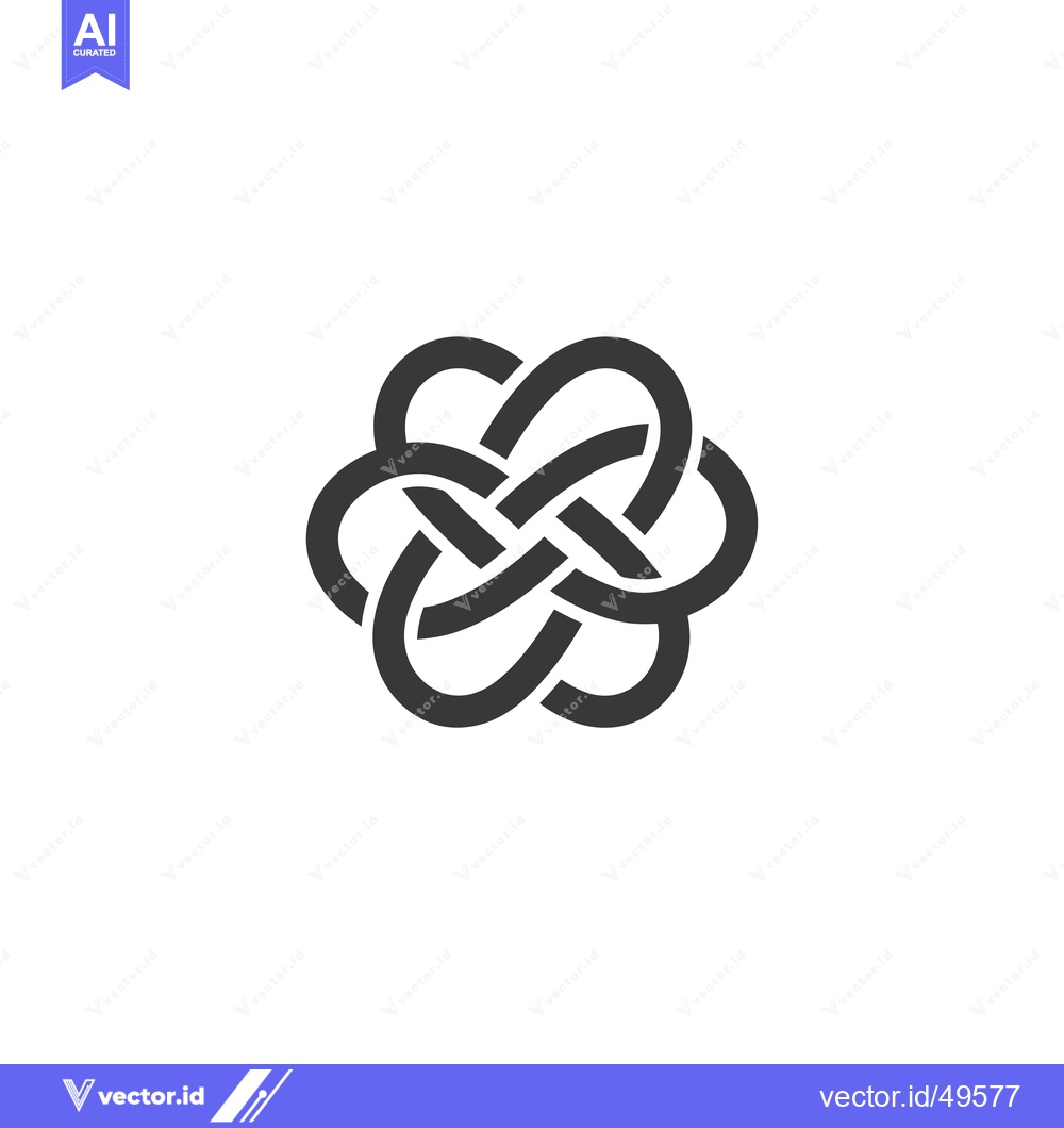 Premium Vector dari Intertwined Abstract Design with Multiple Loops