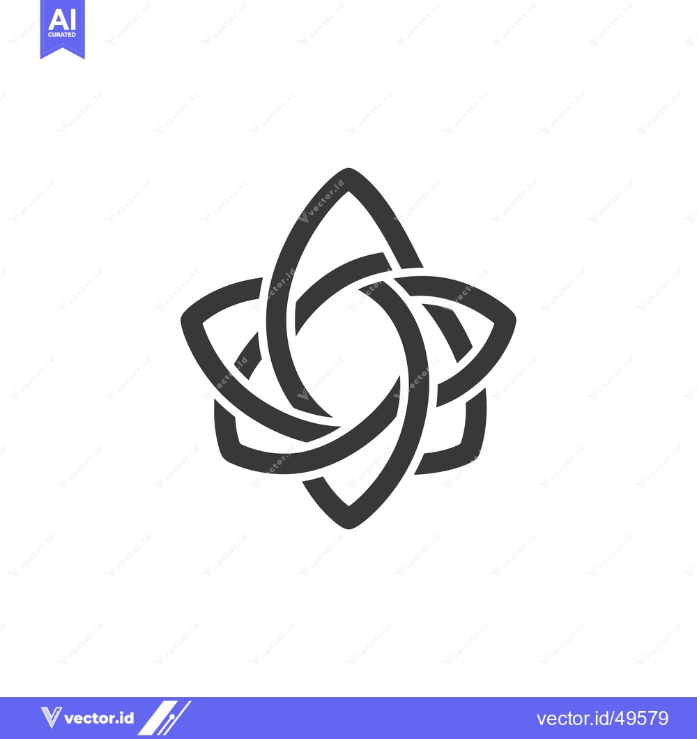 Premium Vector dari Intertwined Abstract Star Shape Design