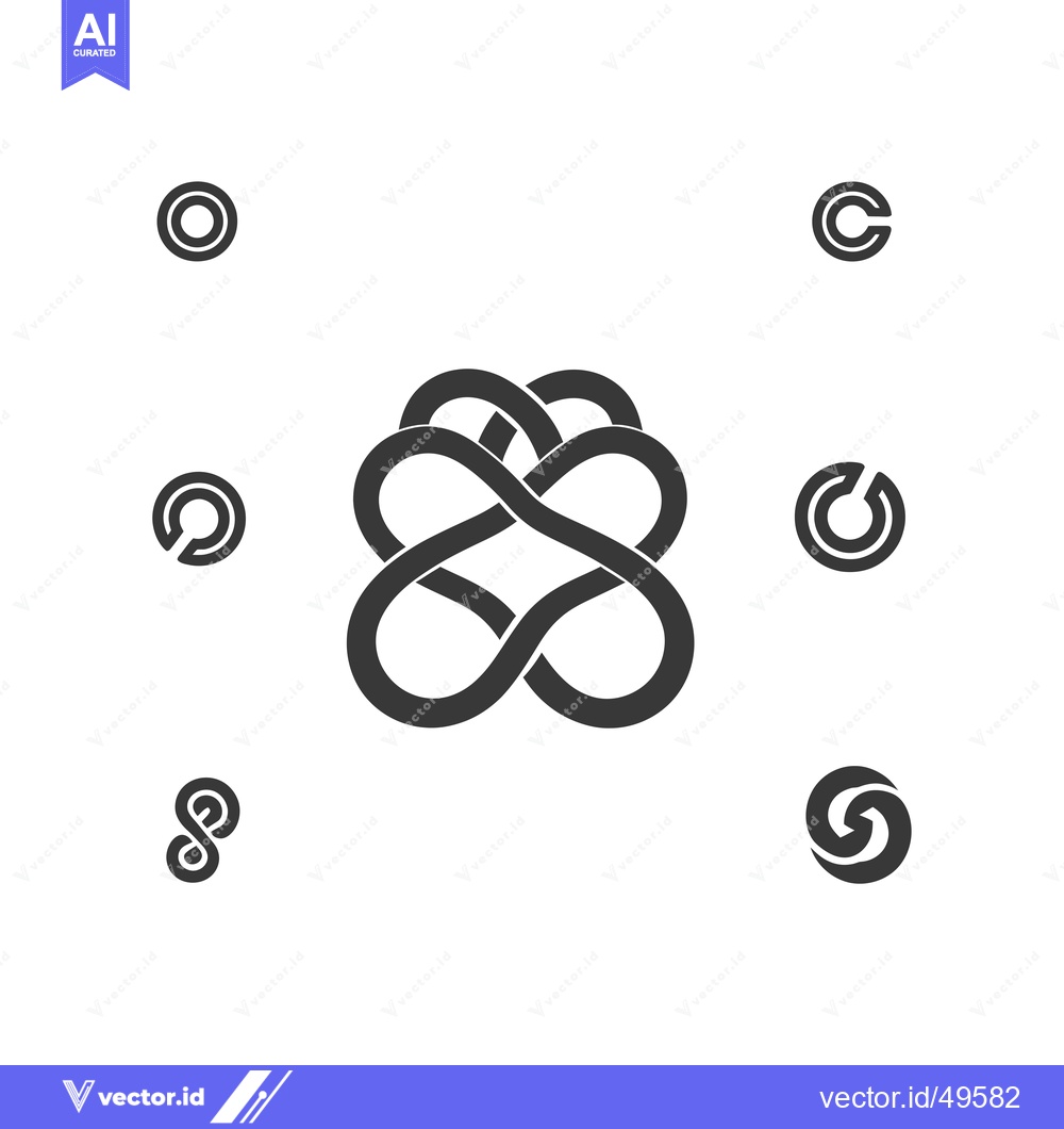 Premium Vector dari Intertwined Circles Form a Complex Geometric Pattern