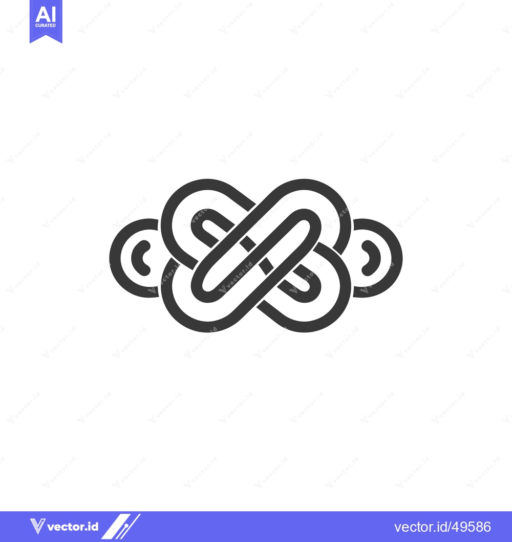 Premium Vector of Intertwined Curved Lines Forming a Figure Eight