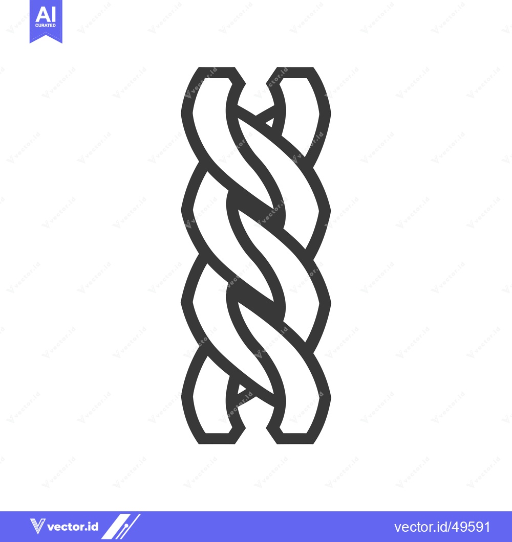 Premium Vector dari Intertwined geometric shapes forming a vertical pattern