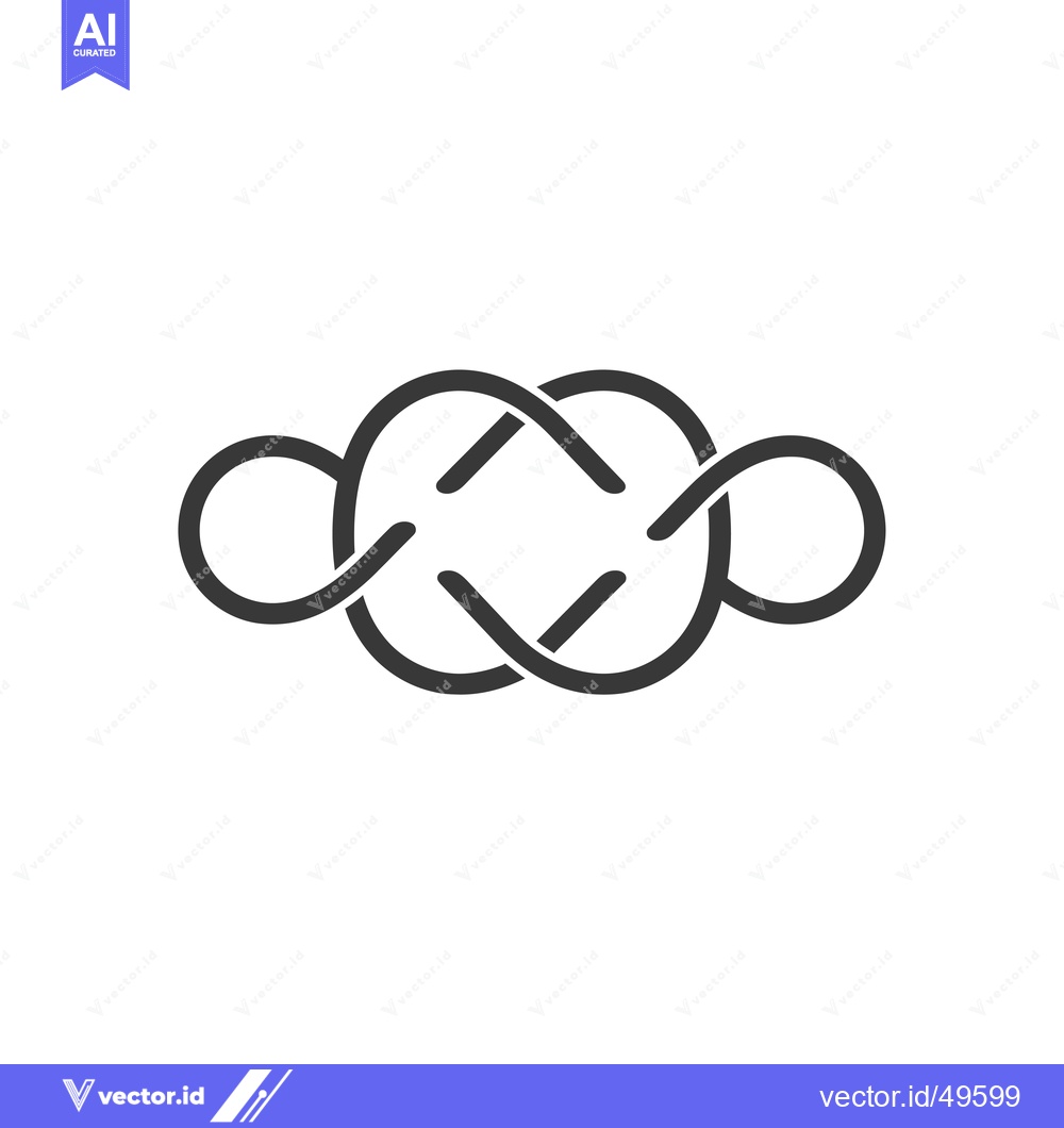 Premium Vector of Intertwined Knot with an Infinity Symbol Shape