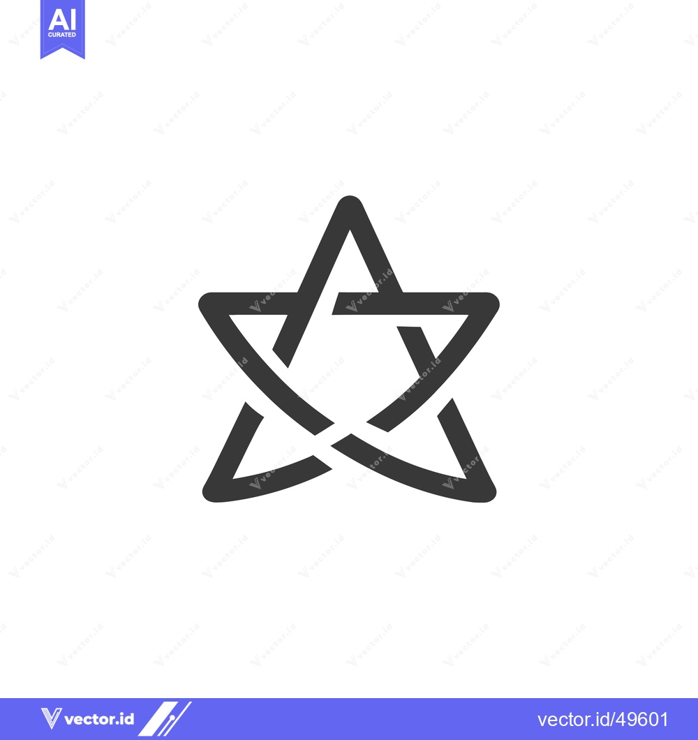 Premium Vector dari Intertwined Lines Forming a Star Shape