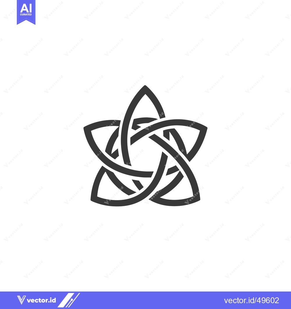 Premium Vector of Intertwined Lines Forming a Star Shape