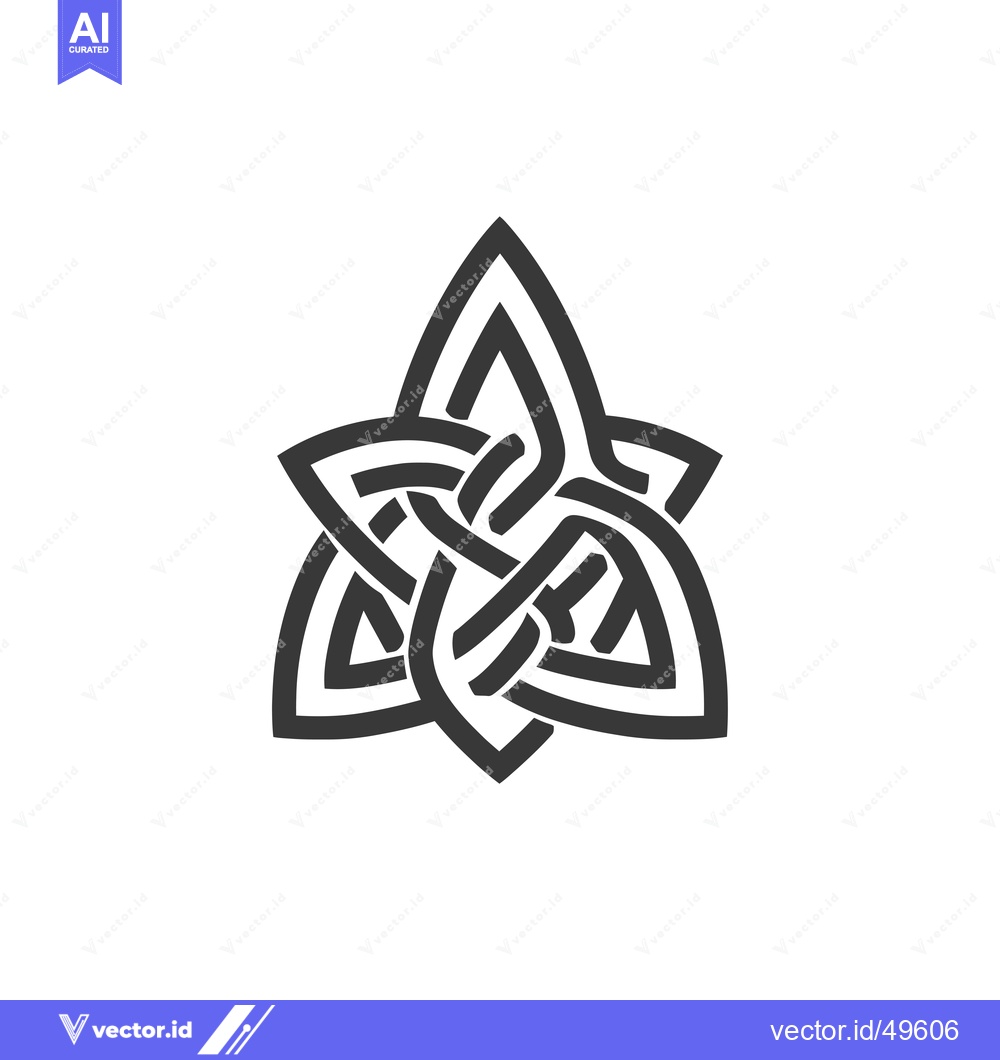 Premium Vector dari Intertwined Triangular Star-Shaped Abstract Design