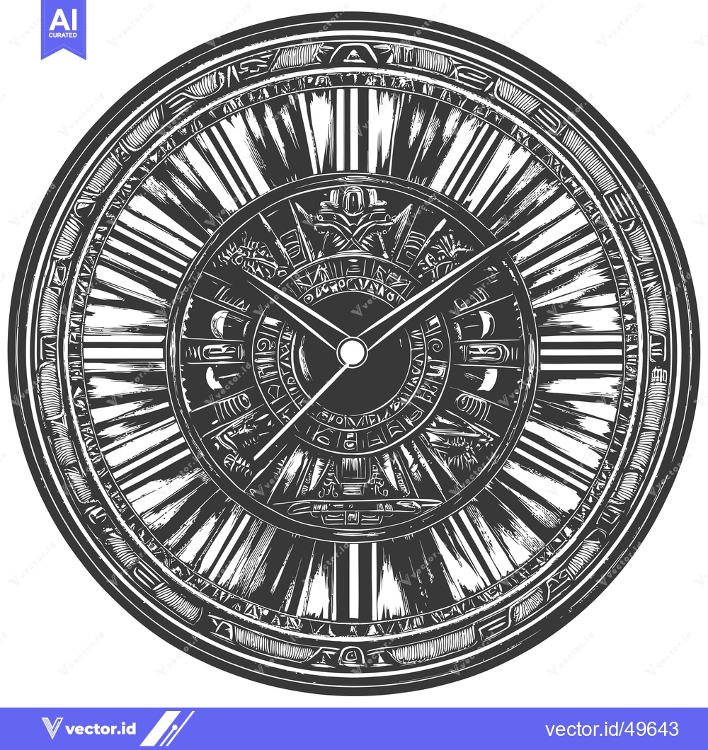 Premium Vector of Intricate Circular Design with a Central Eye and Symbolic Patterns
