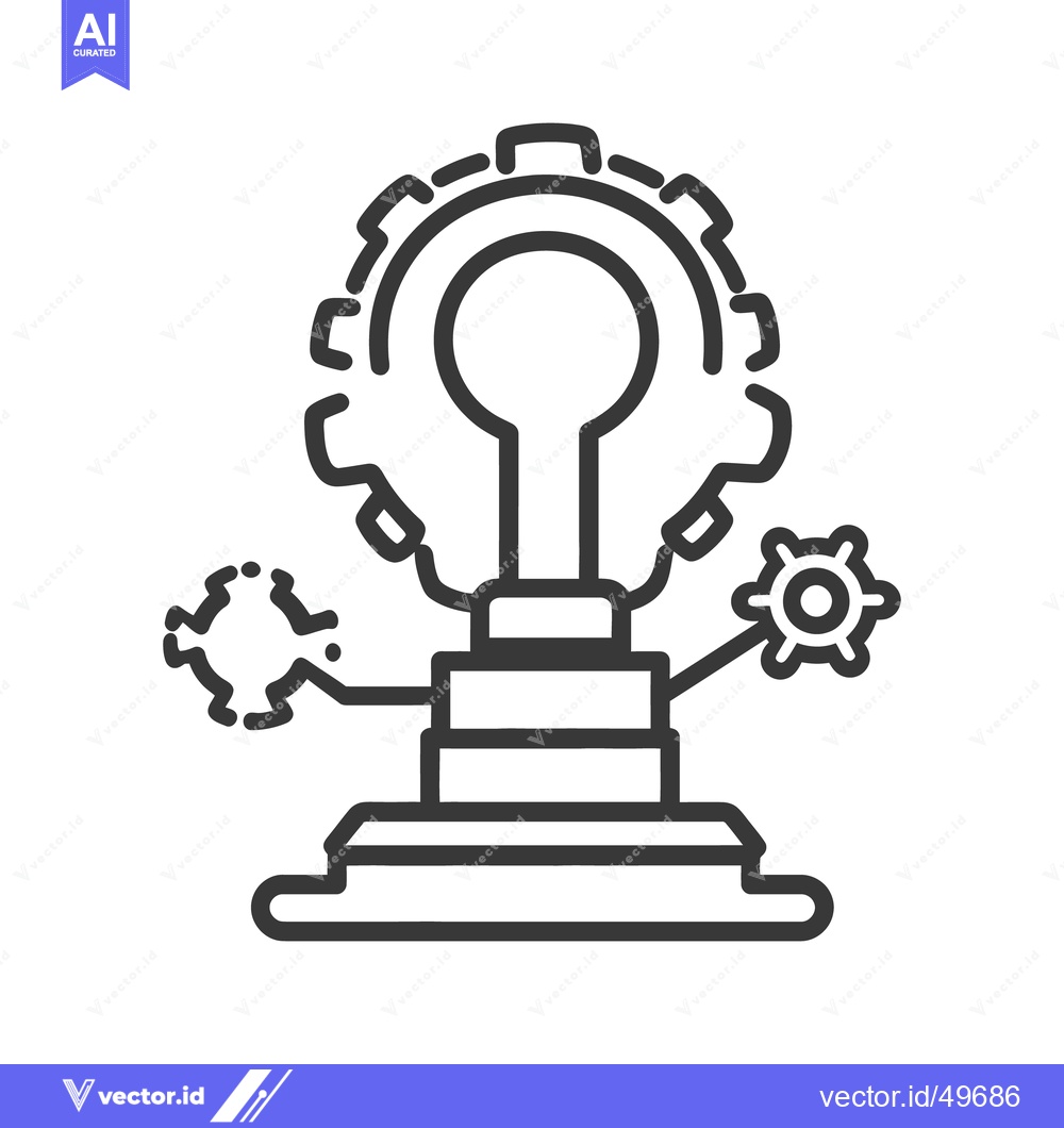 Premium Vector of An abstract illustration of a mechanical light bulb apparatus