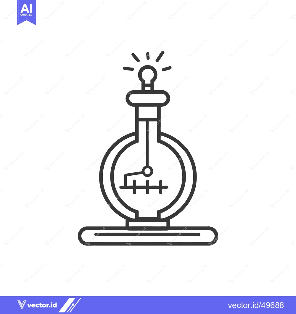 Premium Vector of An Illustration of a Light Bulb Inside a Glass Instrument