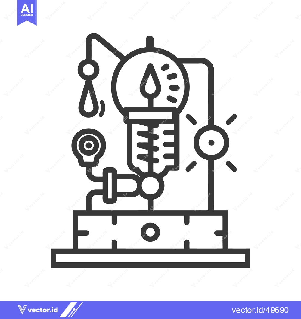 Premium Vector dari A stylized black and white depiction of a mechanical device