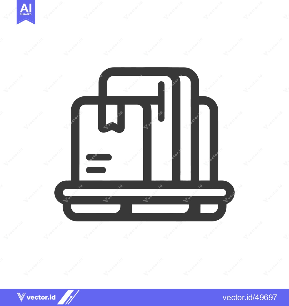 Premium Vector of Minimalist Icon of Stacked Boxes on Pallet for Shipping Logistics