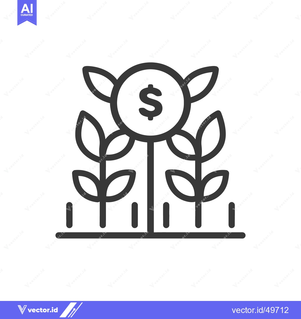 Premium Vector dari A graphic illustrating the growth of money in agriculture fields