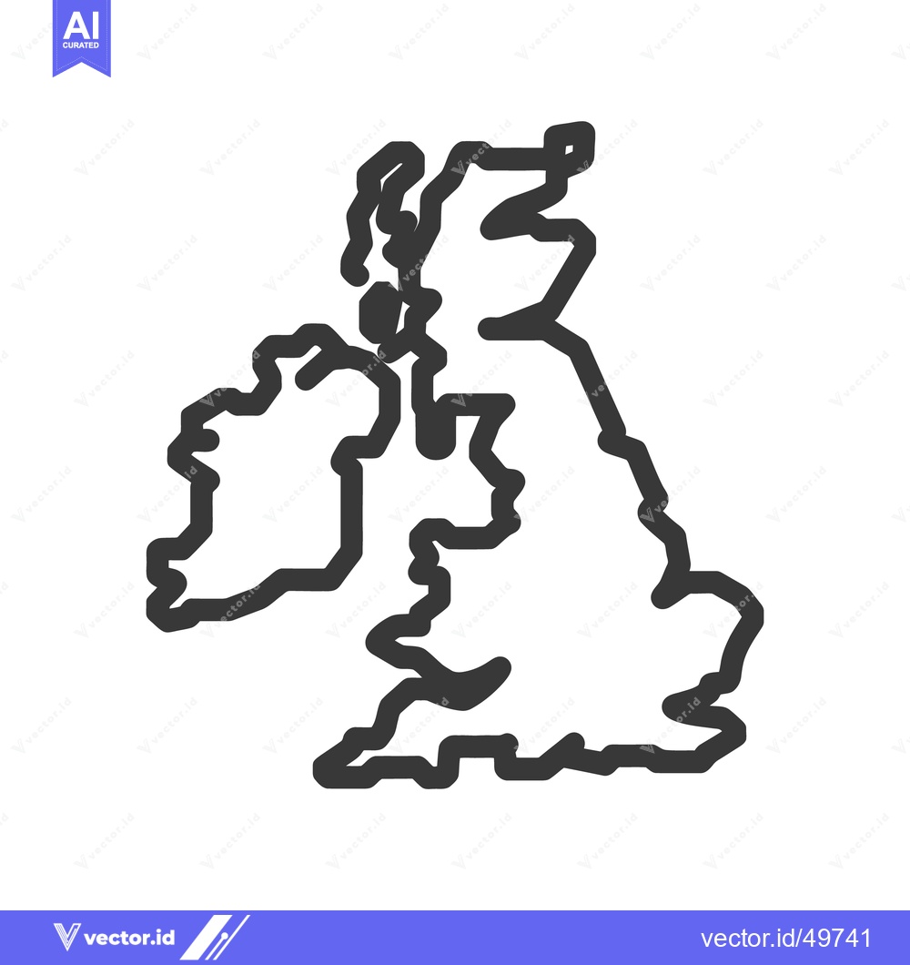 Premium Vector dari An outline drawing showing the connected islands and surrounding land