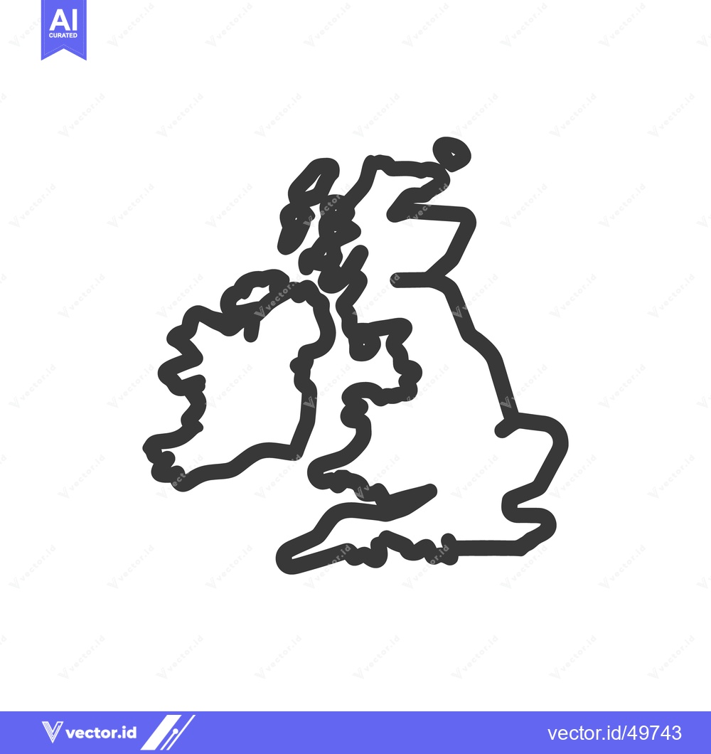 Premium Vector of A simple outlined map showing islands and the surrounding area