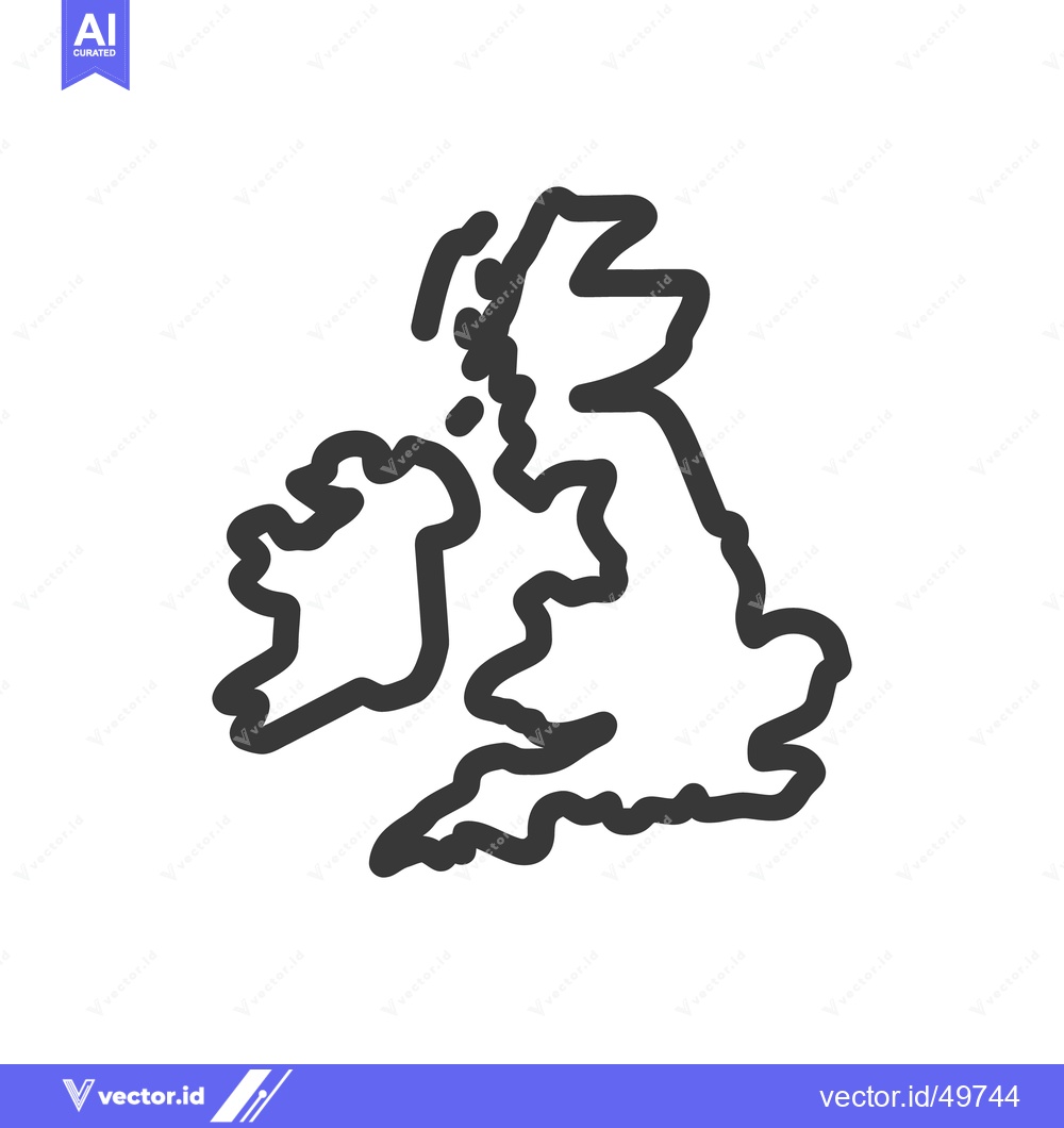 Premium Vector of A simplified line drawing showing the outline of a region