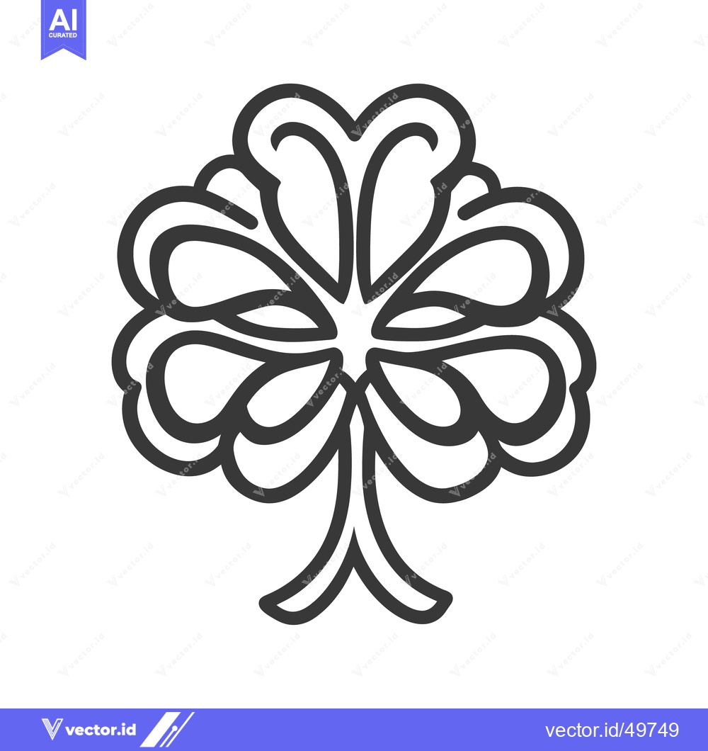 Premium Vector dari An abstract stylized graphic illustration of a decorative plant design