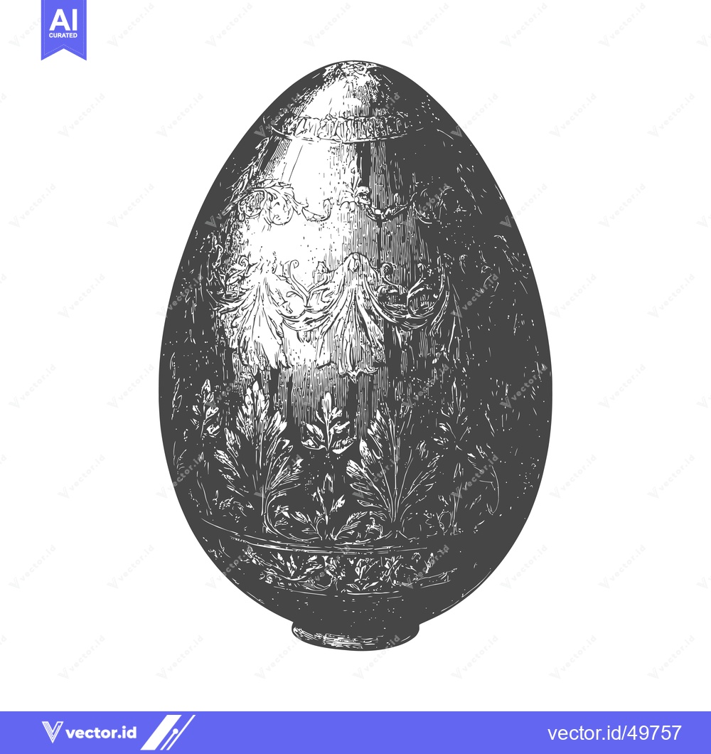 Premium Vector dari Ornate Egg Design Easter Decorative Art Illustration