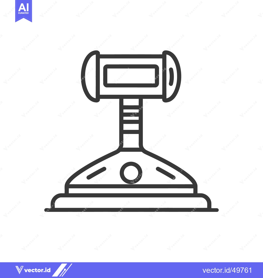 Premium Vector of Stylized Gear Shift Icon: Minimalist Design with Bold Outline